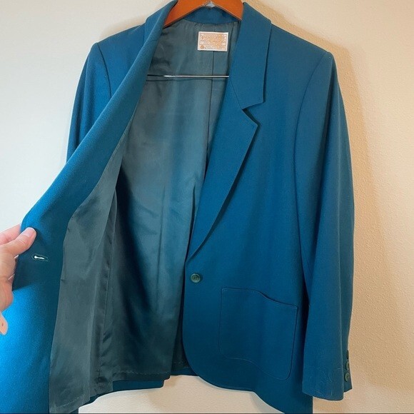 Pendleton Teal Virgin Wool Lined Jacket Women's S… - image 11