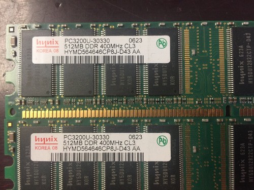 Hynix Lot Of 2 PC3200U-30330 512mB X 2 | eBay