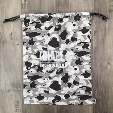 BAPE sta camo gray drawstring bag a bathing ape NIGO