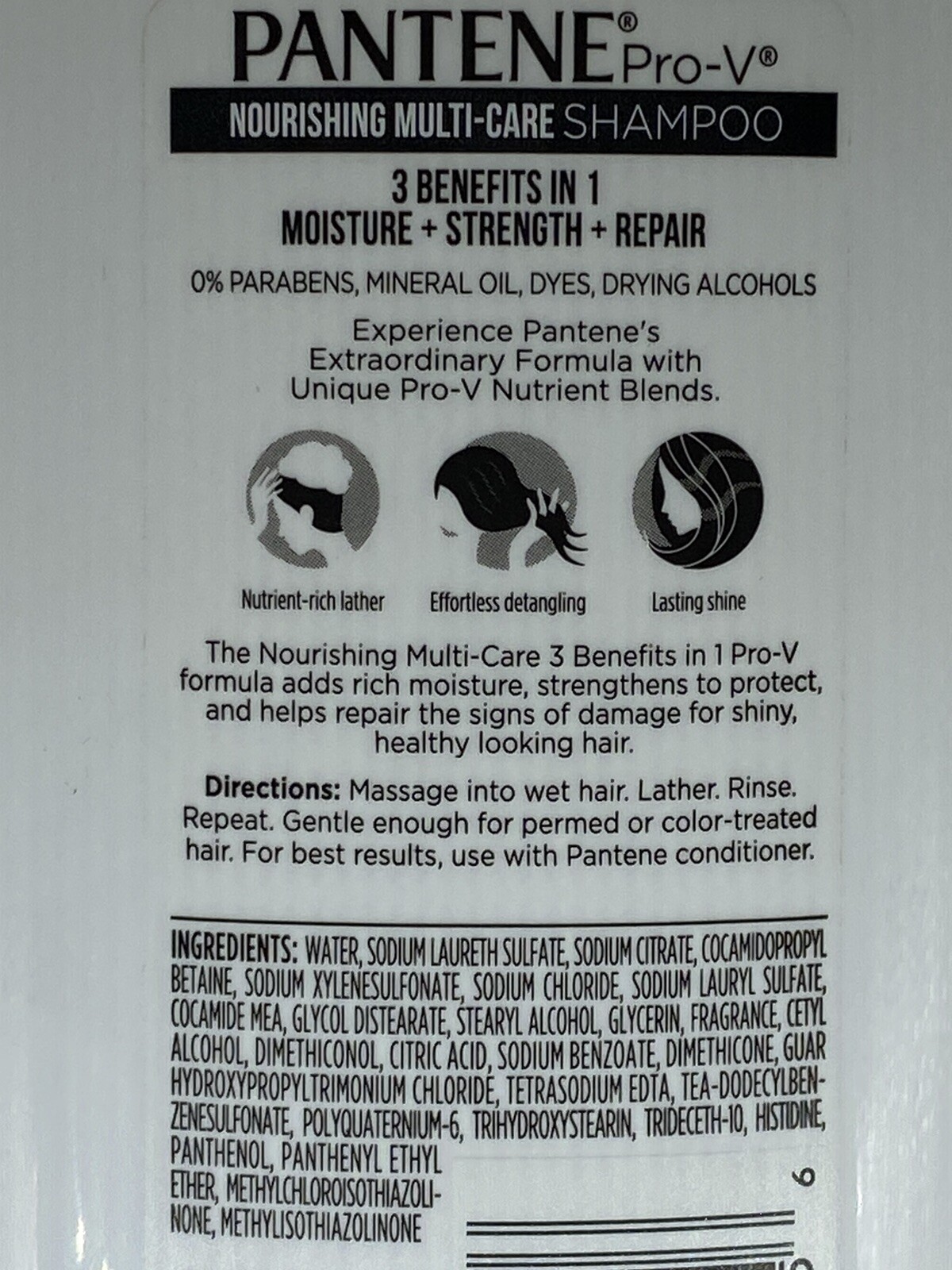 Pantene Pro-v Nourishing Multi-Care Shampoo And Conditioner 3 In 1 REPAIR |  eBay