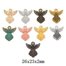 30pcs 26 23MM Alloy Charm Lovely Angel Pendant Crafts