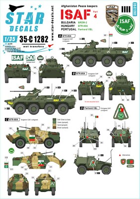 Star Decals 1/35 ISAF #4.AFVs BTR-80A BRDM-2 Panhard 35C1282