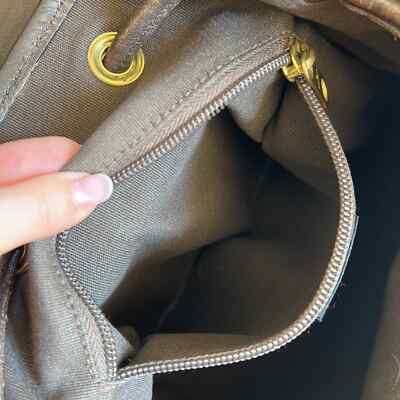 Vintage Il Bisonte Brown Nylon & Leather Backpack | eBay display picture 1