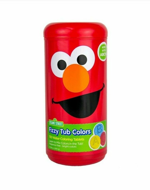 SESAME STREET ELMO BATH FIZZY TUB COLORS 150 WATER COLORING TABLETS