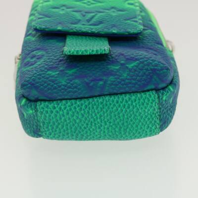 Louis Vuitton Double Phone Pouch Taurillon Illusion Blue/Green in