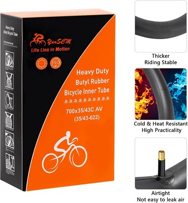 1-Pack 700C Bike Inner Tubes 700x35C/43C ETRTO 37/45-622 AV32mm