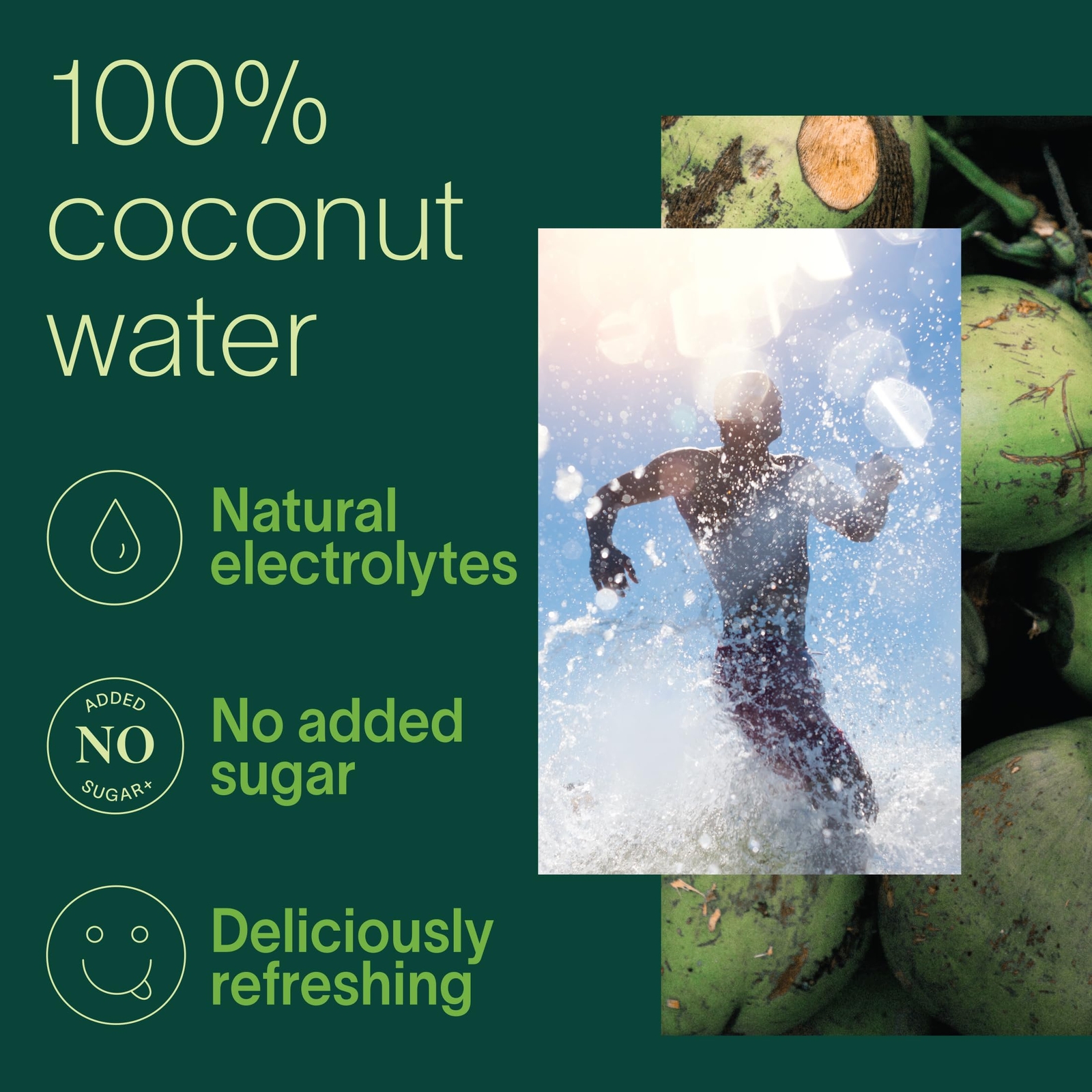 Zico 100% Coconut Water No added Sugar Refreshingly Delicious Hydration with ...