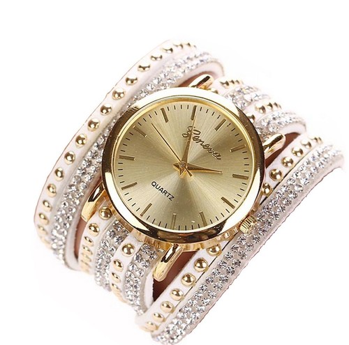 Orologio da polso Ledhill Geneva Crystal Rivet Wrap - Foto 4 di 5