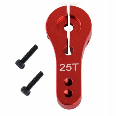 Rot 25T M3 Metall Aluminium RC Servo Arm Horn Futaba Savox Xcore HL HSP HD - UK
