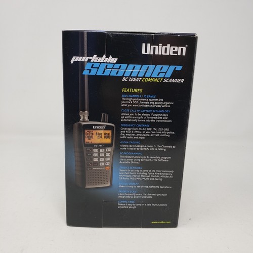 Uniden BC125AT 500 Channel Handheld Scanner with Alpha Tagging - Open Box-Unused - Zdjęcie 2 z 6