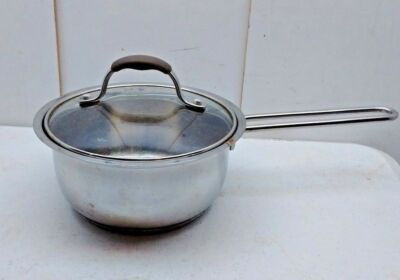 Barazzoni Italian Stainless 2 Qt Saucepan Fry Saute Pot Casserole Lid All Heat