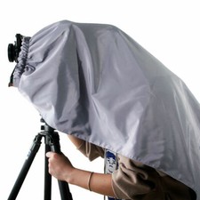 Professionelle dunkle Stofffokussierhaube Sil...