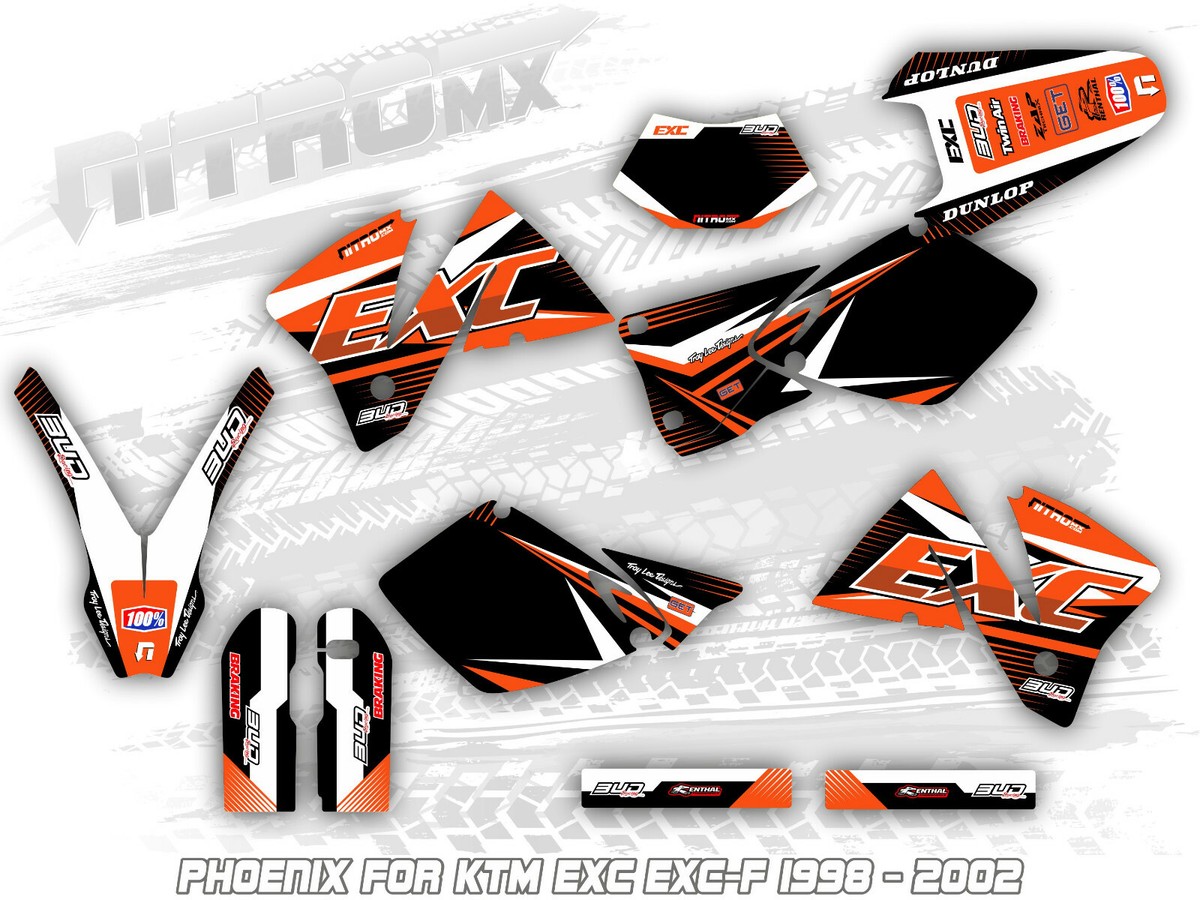 NitroMX Graphic Kit for KTM EXC EXC-F 1998 1999 2000 2001 2002