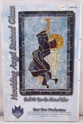 Bear Paw Prod. Quilt-As-You-Go Heralding Angel Stained Glass Quilt Pattern #035