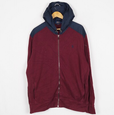 POLO RALPH LAUREN Men's Jacket Size XL Cotton Purple Hood