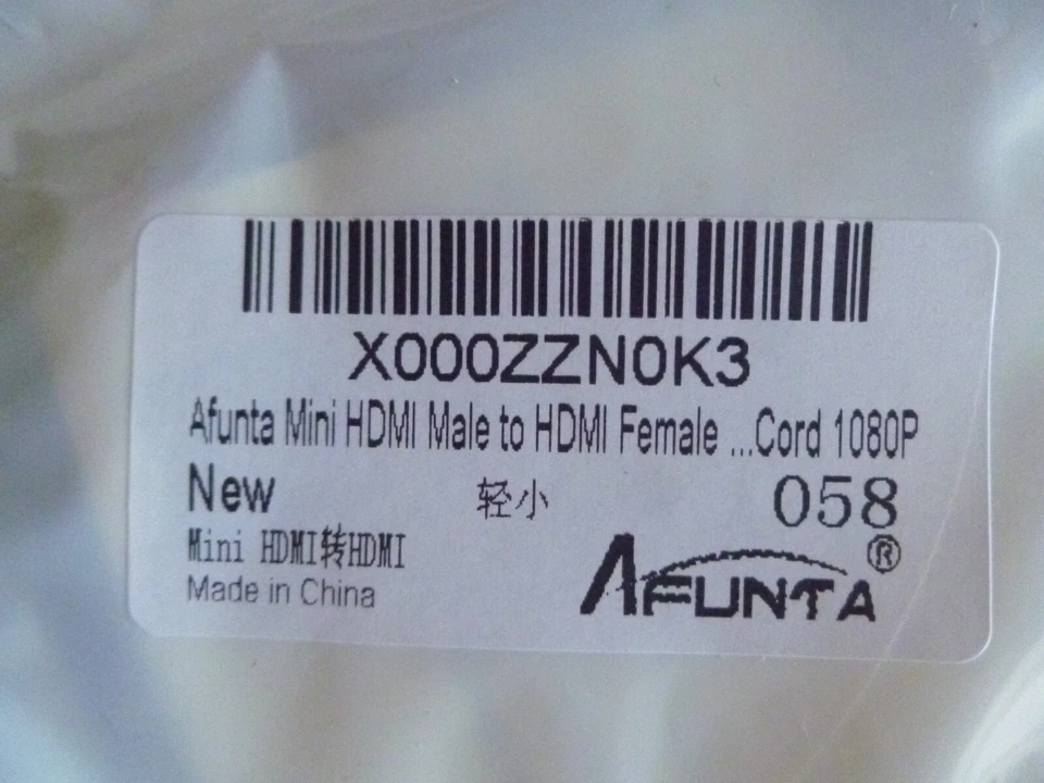 LOT OF 10 AFUNTA MICRO MINI HDMI MALE TO HDMI FEMALE - Image 3 of 3