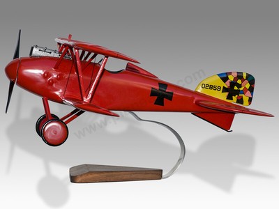 Albatros D.III Red Baron Solid Mahogany Wood Handcrafted Display Model