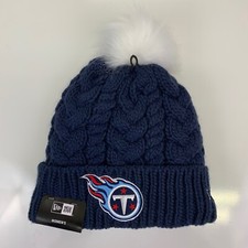 Tennessee Titans Beanie Womens New Era Football Pom Knit Navy Blue