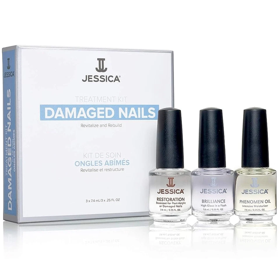 Jessica Treatment Kit Revitalise And Rebuild - Damaged Nails (3 x 7.4ml)