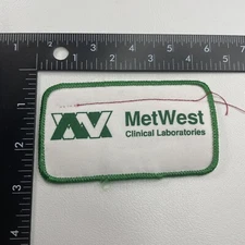 Vtg As-Is-Stray-Red-Thread MV METWEST CLINICAL LABORATORIES Ad Patch 22K6