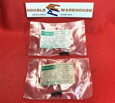 #ad #ad NOS OEM NIP Hitachi 308 386 Machine Screw w Sp.Washer M5X16 Black G10SR LOT OF 2 $14.99