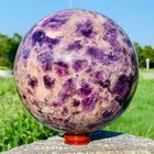 8.01LB Natural Dreamy Amethyst Quartz Sphere Crystal Ball Reiki Healing — photo 4