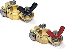 WindyNation 1 Pair Brass Marine Grade Battery Terminals, 1 