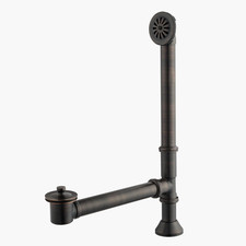 Vintage Claw Foot Tub Drain Kit with Brass Waste Overflow Assembly