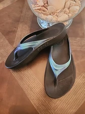 OOFOS OOLala Women's Iridescent Blue Green US Women's 11 EU 42