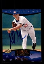 Signed Baseball Card Auto Mike Minor 2008 Upper Deck USA Baseball Box Set #17
