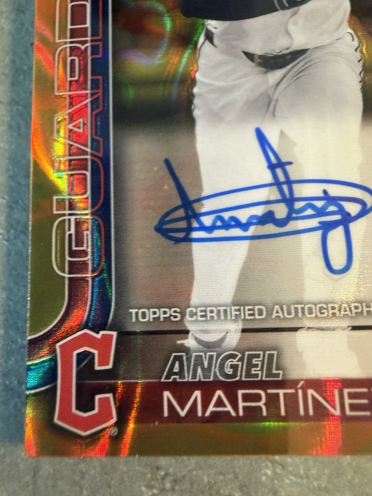 2025 Topps Chrome Update Angel Martínez Gold/Orange Lava Refractor AUTO RC/85 🔥 view 3