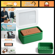 Extra Large Leakproof Silicone Travel Soap Case - Jumbo 10oz Holder for Gym Ca