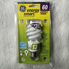 GE Energy Smart Spiral Bulb 13W/60W 825 Lumens New