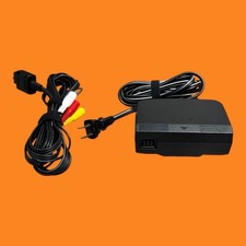 Authentic Nintendo 64 N64 AC Power Supply NUS-002 AC Adapter OEM AV Cable Lot