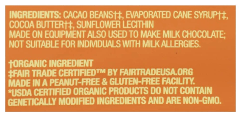 , obleas para hornear chocolate orgánicas 66 %, 12 onzas Foto 3 de 4