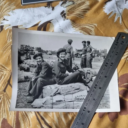 WW2 1944 British War Office Official Photo Normandy British Military Nurses