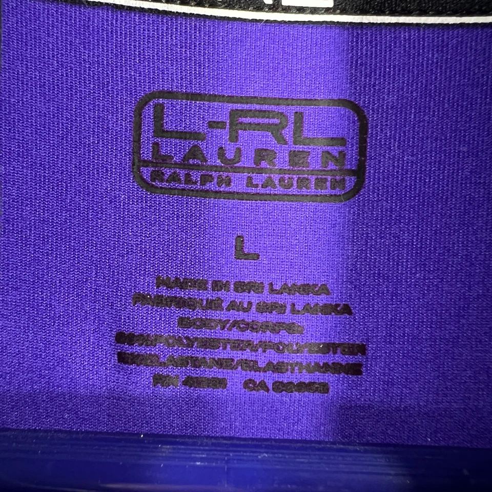 Camisa Pullover Lauren Ralph Lauren Mujer Grande Púrpura Manga Larga Rendimiento Foto 2 de 4