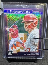 2021 Panini Donruss Optic Mike Trout #14 Diamond Kings Green Dragon Prizm /88