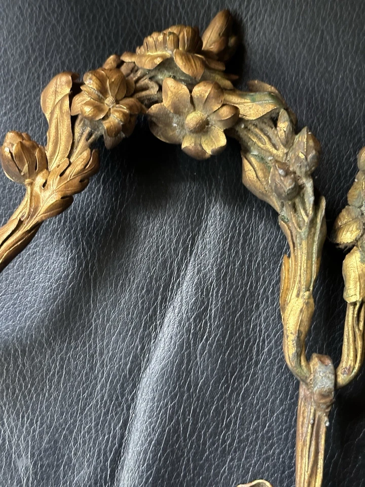 Antique Ormolu Gilt Bronze Floral Swag Mount – French/Italian Furniture Applique - Image 2 of 4