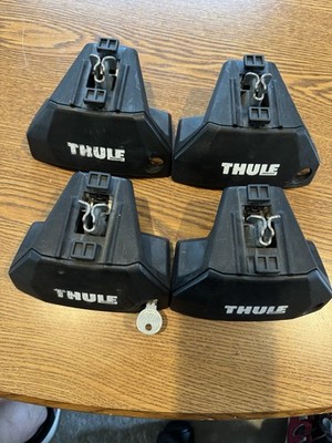 Thule EVO Flush Rail Foot Pack Towers 710601 - Locks,key .Nice!