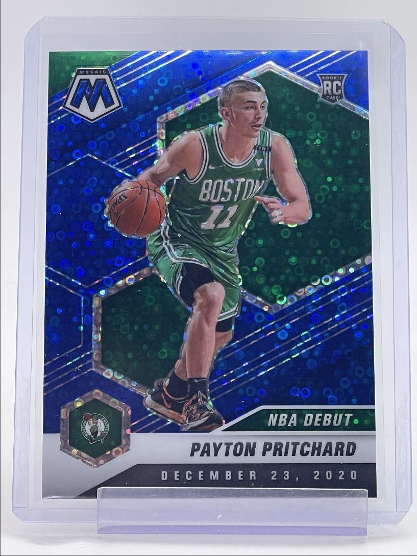 PAYTON PRITCHARD 2020-21 MOSAIC NBA DEBUT ROOKIE BLUE FAST BREAK RC /85 Q5384