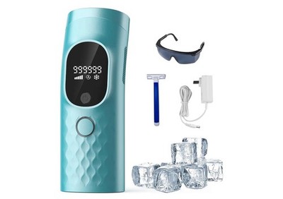 Laser Hair Removal for Women and Men - Permanent Painless Ice Cooling IPL Device