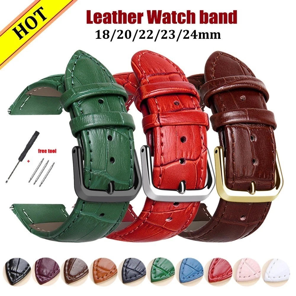 Crocodile Watch Band 18mm for sale | eBay