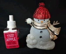 Bath & Body Works Snowman~Plug In Fragrance~Light Up + Refill~winter candy apple