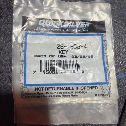 OEM Quicksilver 28-89694 Key Mercury/Mariner Outboard Ignition Key(Package Of 5) - Afbeelding 2 van 3