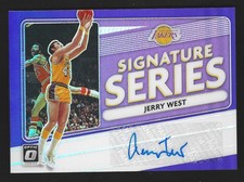 2020-21 Panini Donruss Optic Jerry West Signature Series Blue Prizm Auto Lakers