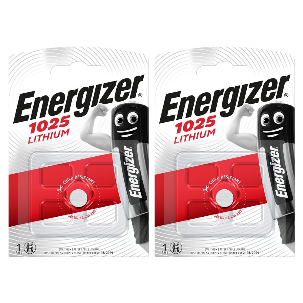 Energizer CR1025 5033LC L1025 3V Coin Cell Batteries x 2 *Long Expiry Genuine*