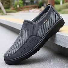 Mens Casual Slip On Shoes Breathable Mesh Lightweight Walking Loafers Sneakers