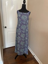 COLDWATER CREEK Maxi Dress Size 10 Soft Floral Silk Chiffon Feminine Spring