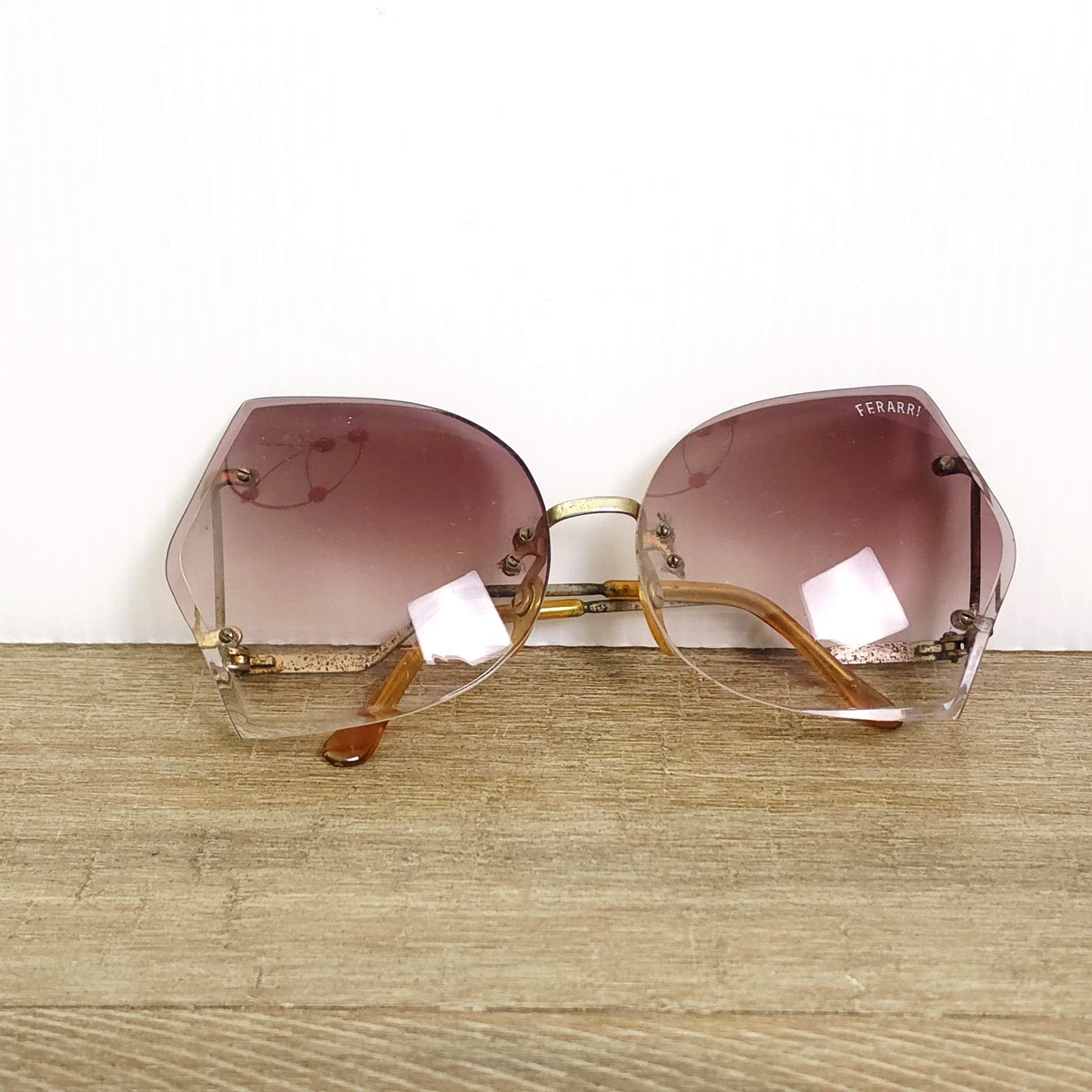 1970’s Large Oversized Mod Look Sunglasses‎ in Pink & Clear Vintage 70s STYLE Pink oversized sunglasses in an... | Depop main image 2